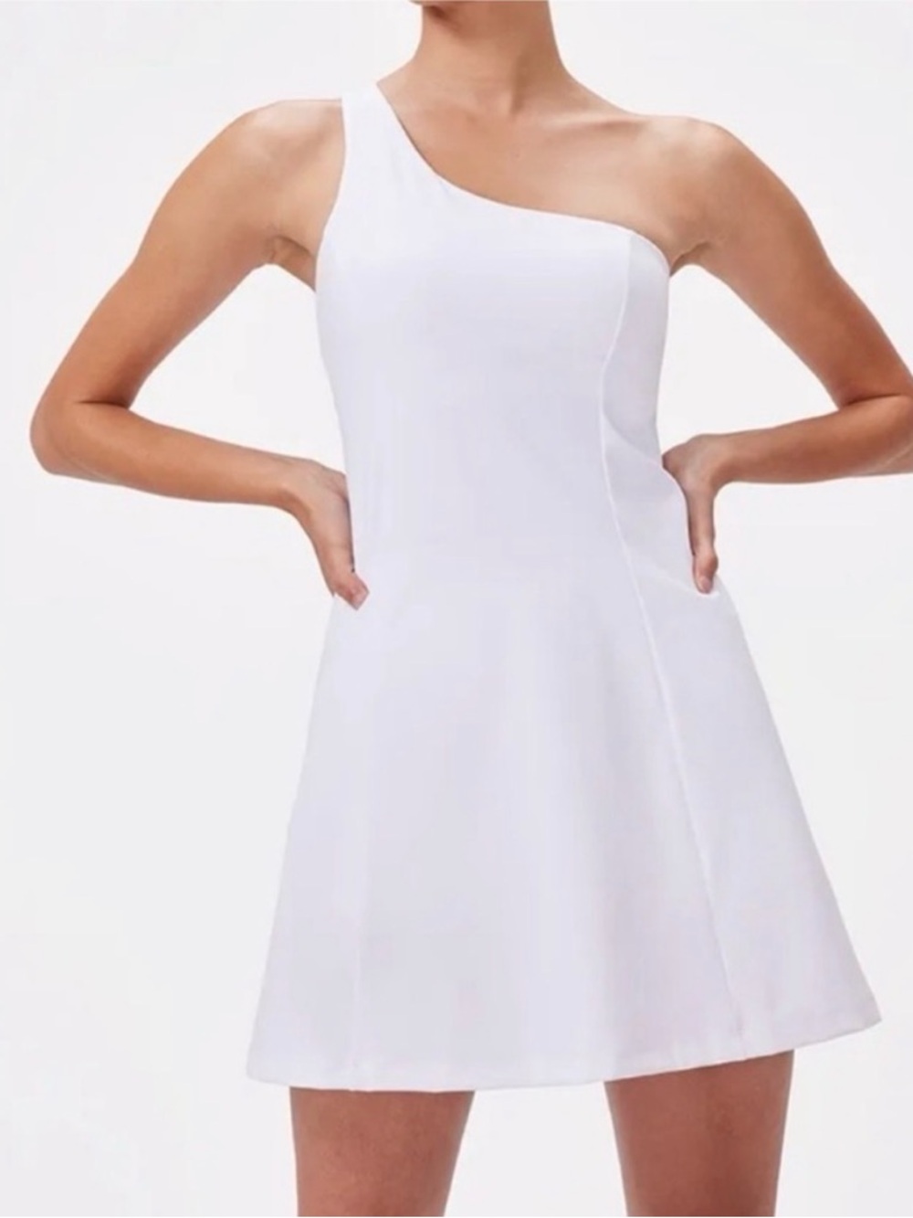 Outdoor Voices One Shoulder Dress White Medium